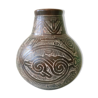 Handmade earthen vase