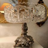 Crystal cut, silver metal.
