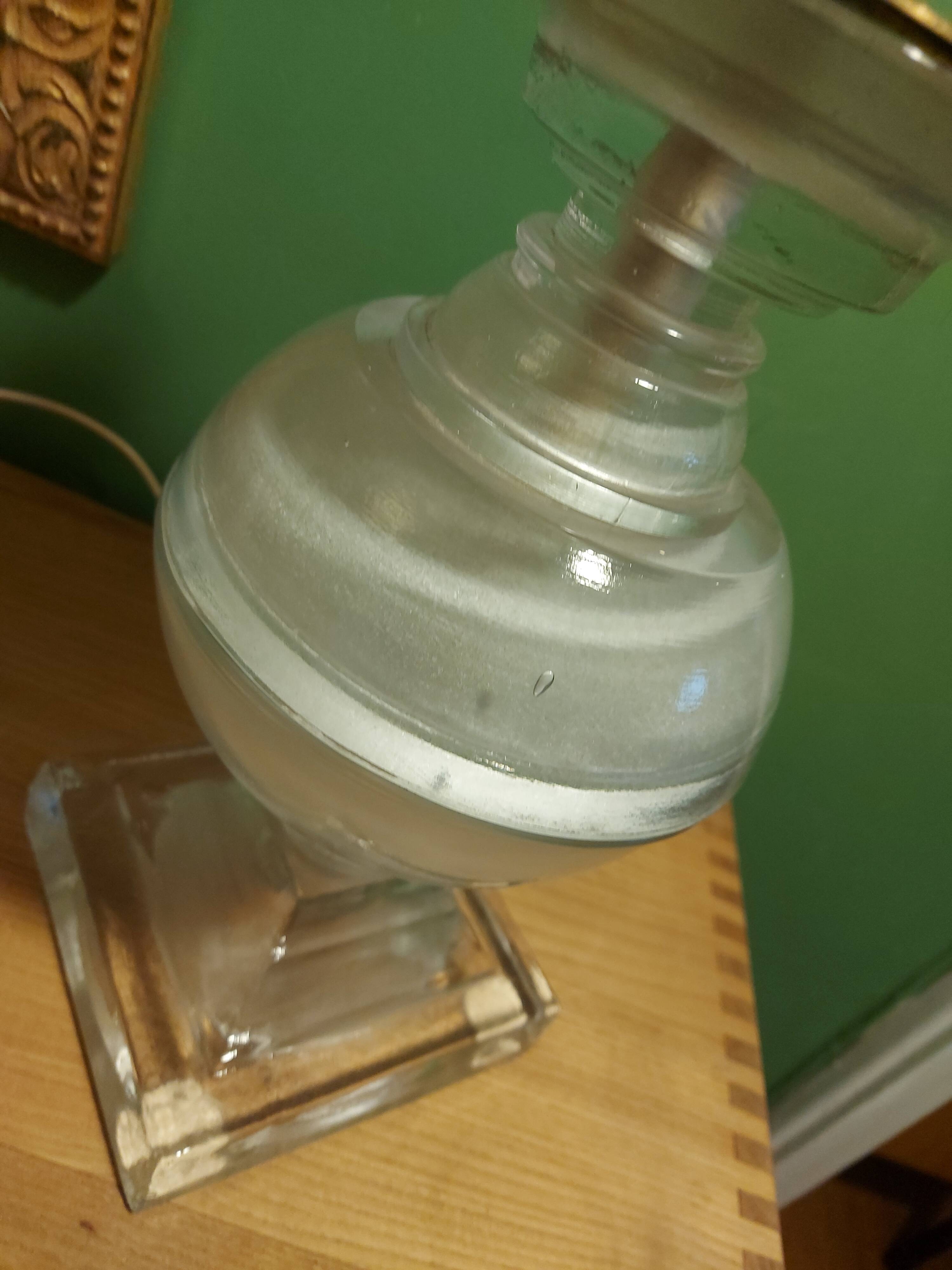Lamp bases in blown glass, molded, Medici, baluster