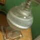 Lamp bases in blown glass, molded, Medici, baluster