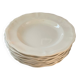 8 white porcelain plates