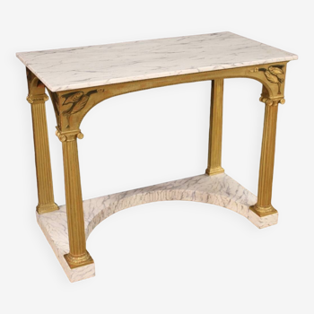 Italian lacquered and gilded console