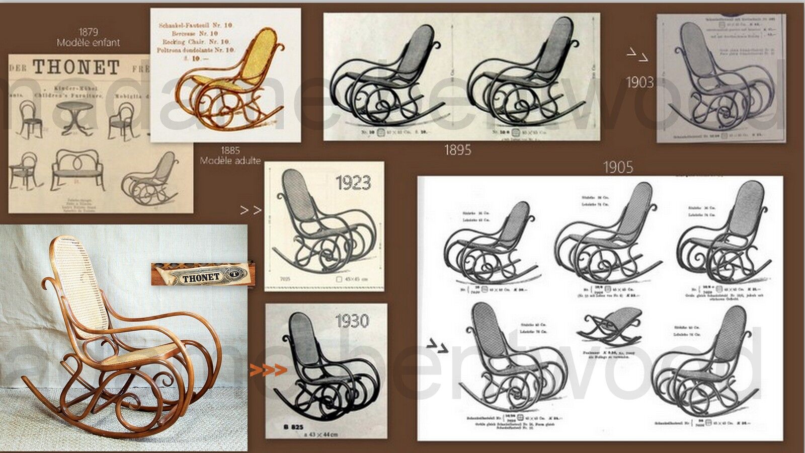Rocking-chair Thonet 1930s