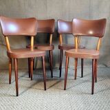 4 Baumann chairs n°267 50s