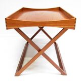 Danish Folding Campaign Side Table by Torsten Johansson for Bo-Ex