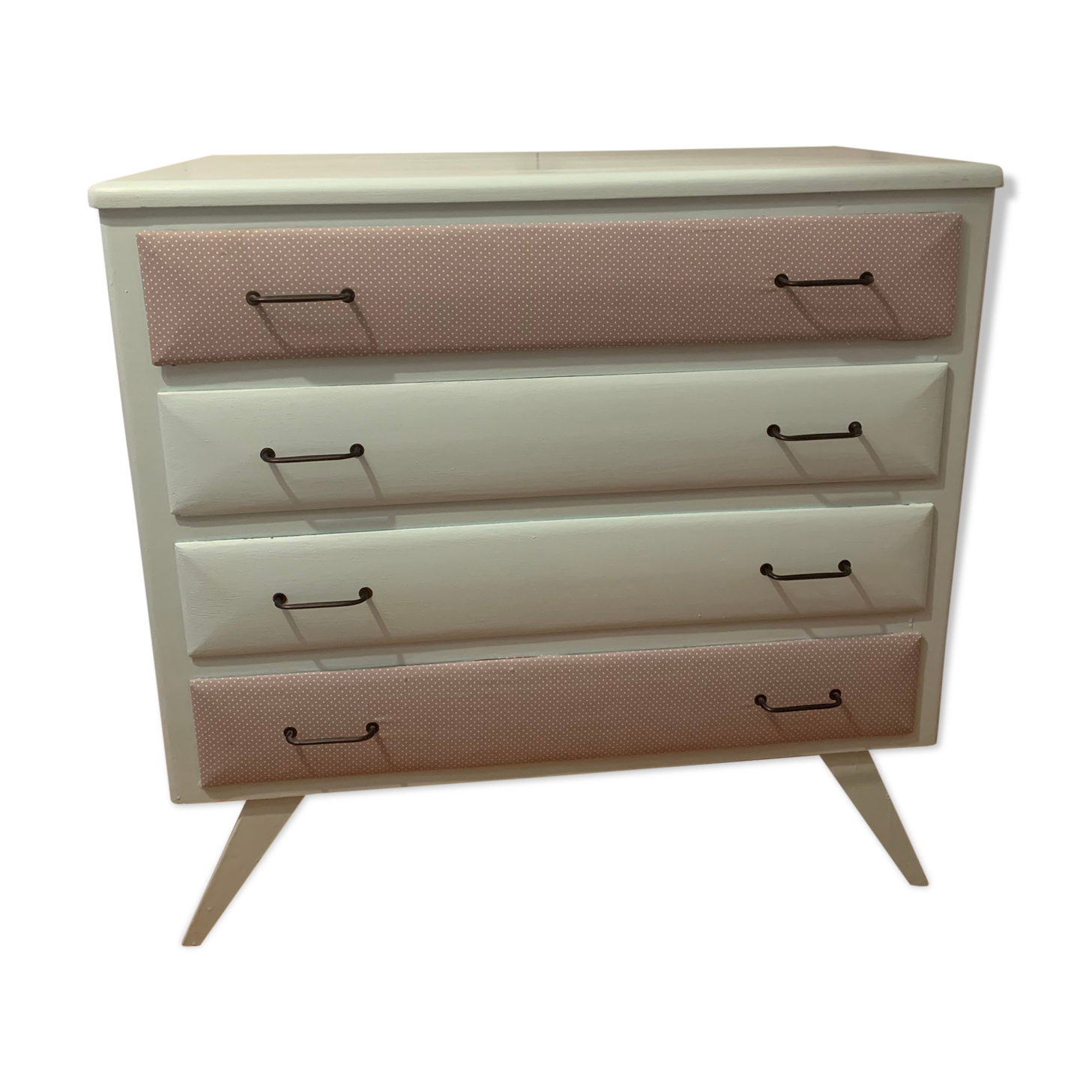 Vintage chest of drawers wood compass feet