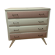 Vintage chest of drawers wood compass feet