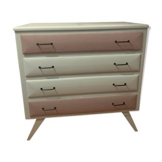 Commode vintage bois pieds compas