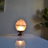 Art Deco table lamp with granite glass globe