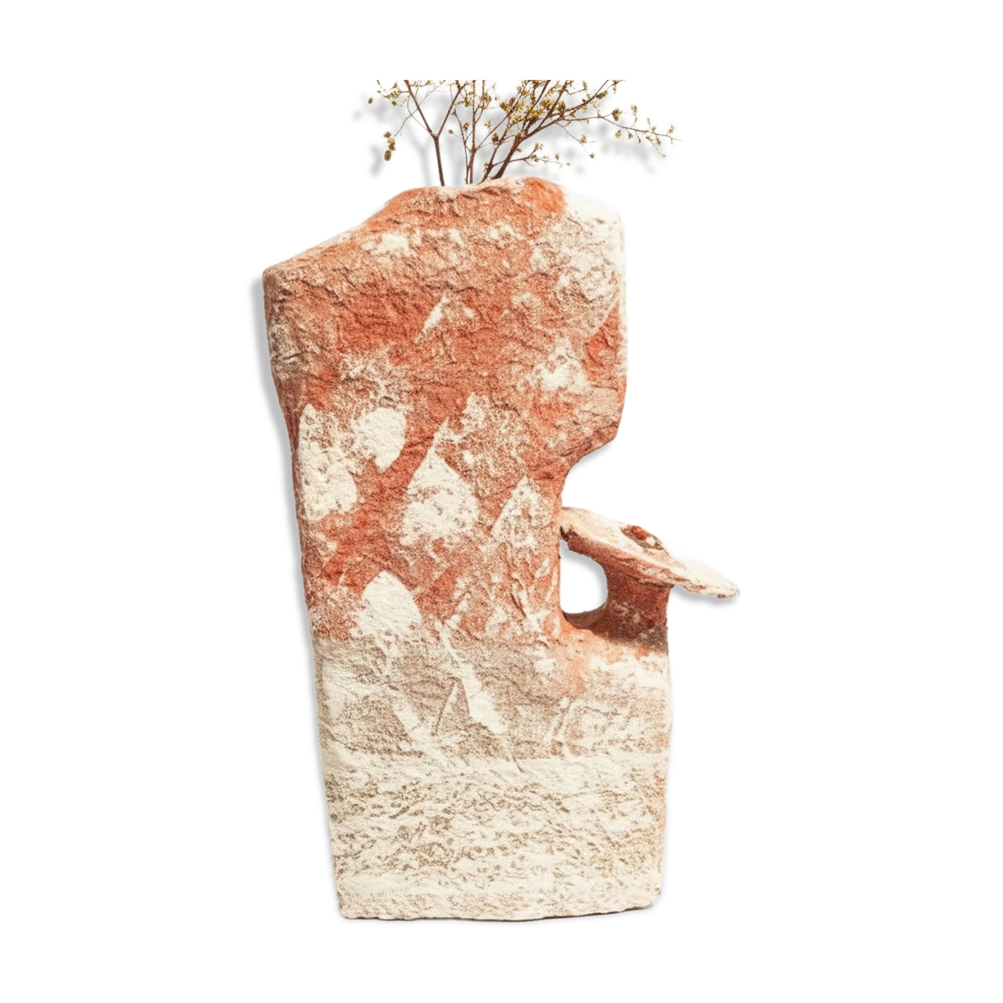 Sculptural vase mineral spirit Boho - Wabi-Sabi
