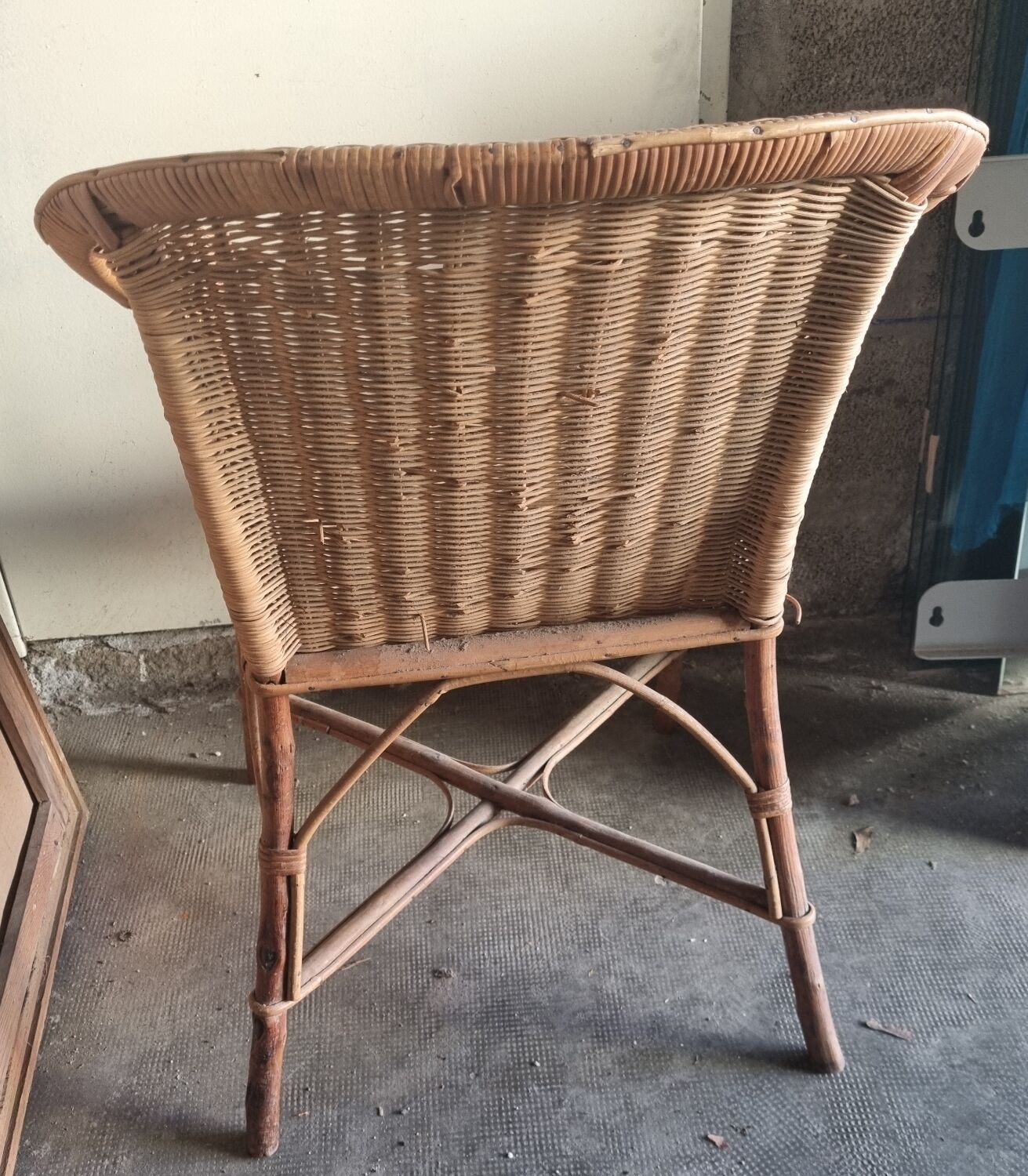 1970s rattan armchair