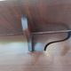 English lion paw desk and lyre armchair, leather, extensions