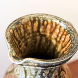 Glazed pyrite stoneware pitcher