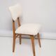 Butterfly chair in beech wood and cream boucle, Europe, 1960