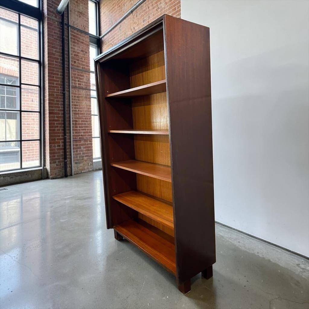 Vintage wooden shallow shelf/display case/bookcase