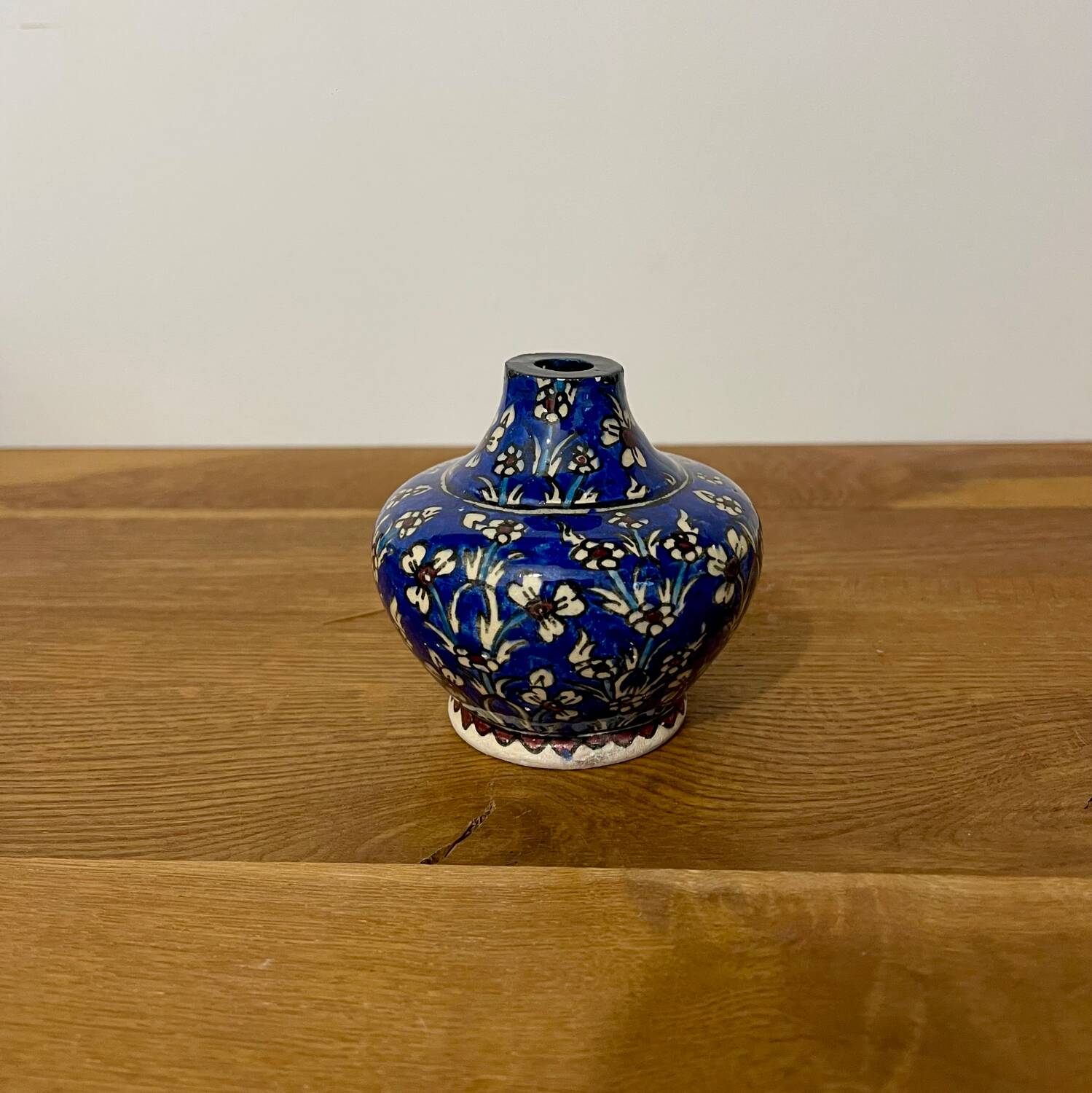 Glazed ceramic ball vase