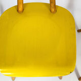 Set of 4 vintage wooden dining chairs from Ton 1960s