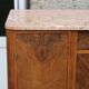 Art Deco sideboard in solid walnut and veneer – pink marble top