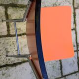 Set of 6 vintage orange formica chairs, 70s