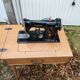 Sewing desk foot compass machine singer