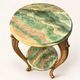 Pédestal en marbre vert vintage, table d'appoint, support d'exposition Hollywood Regency