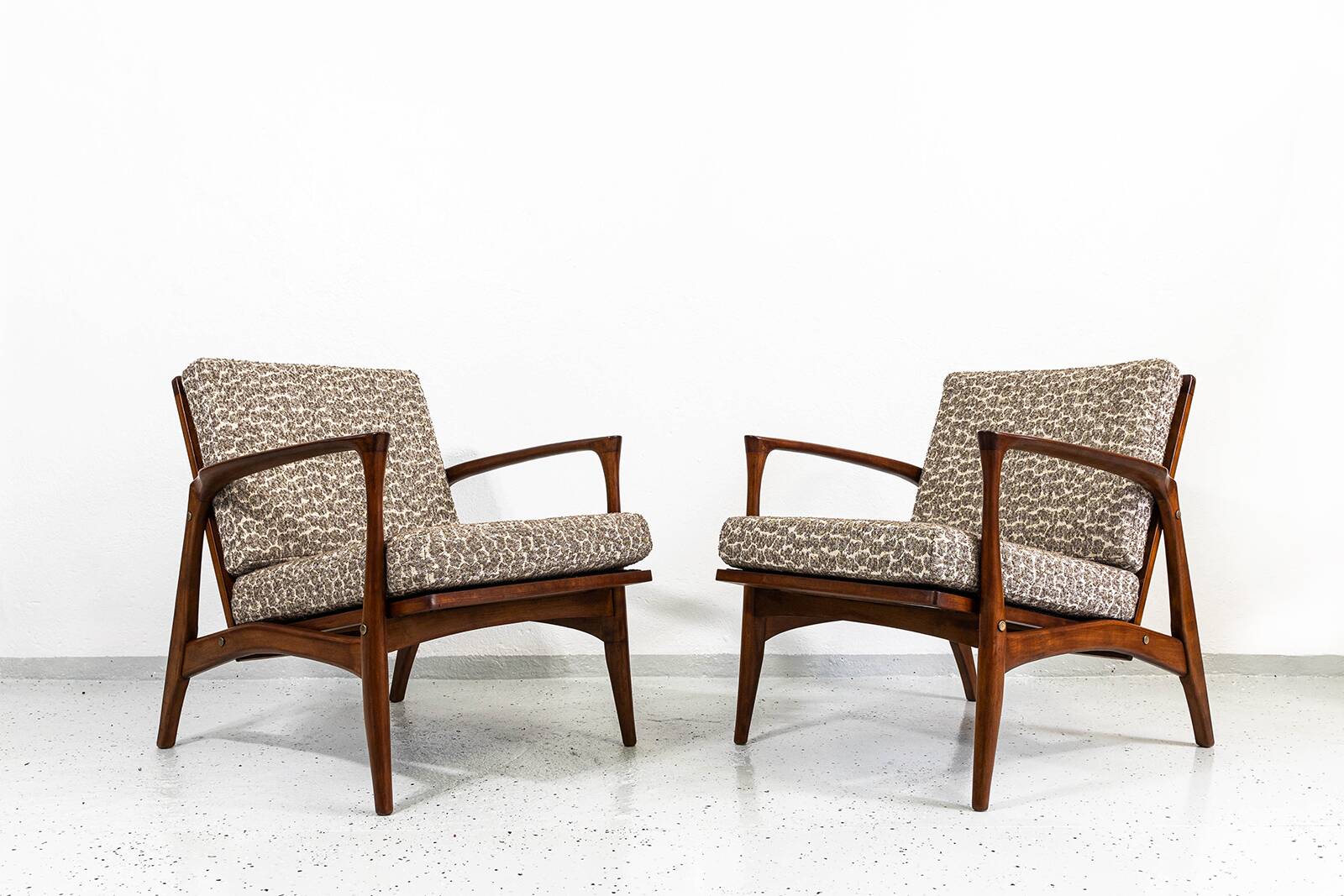 Vintage scandinavian armchairs, Denmark, 60s, Set Of 2