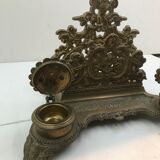 Brass inkwell