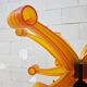 Vintage space age orange Italian style plastic coat rack