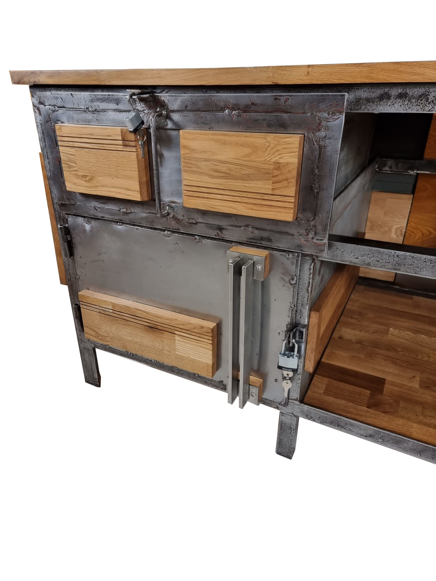 Industrial kitchen island, 1970s