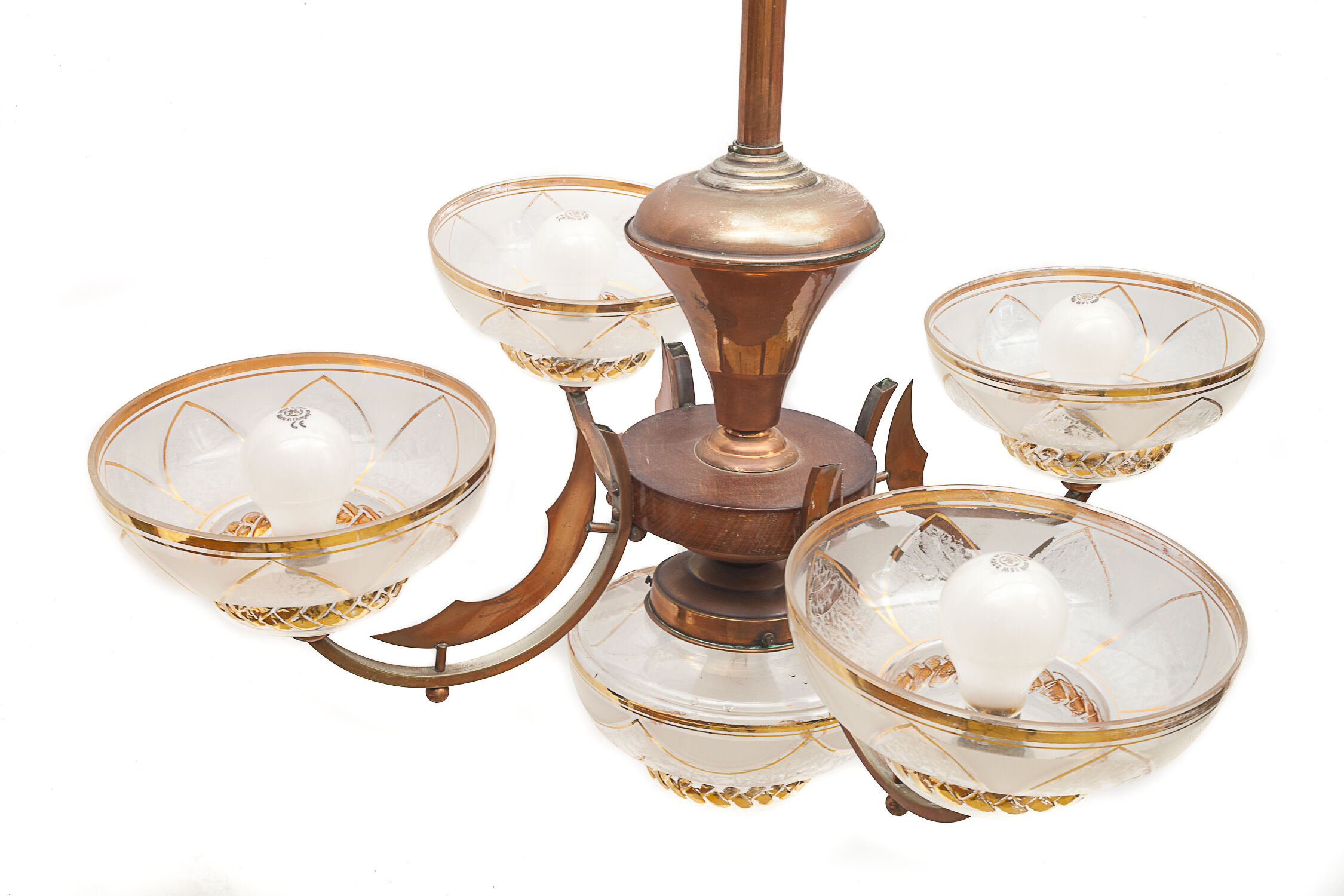 Art deco chandelier 5 fires, 1940