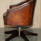 Restored leather captain's or director's chair