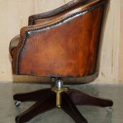 Restored leather captain's or director's chair