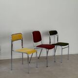 Pair of vintage Bauhaus chrome metal chairs