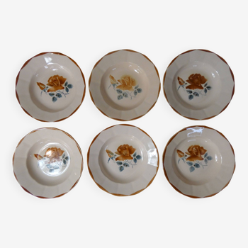 Digoin Sarreguemines 6 soup plates 9181