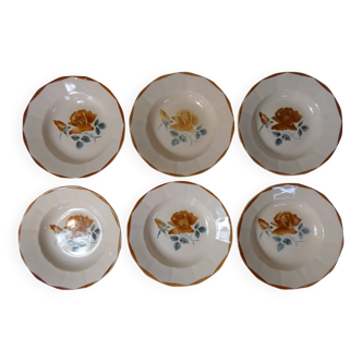 Digoin Sarreguemines 6 soup plates 9181