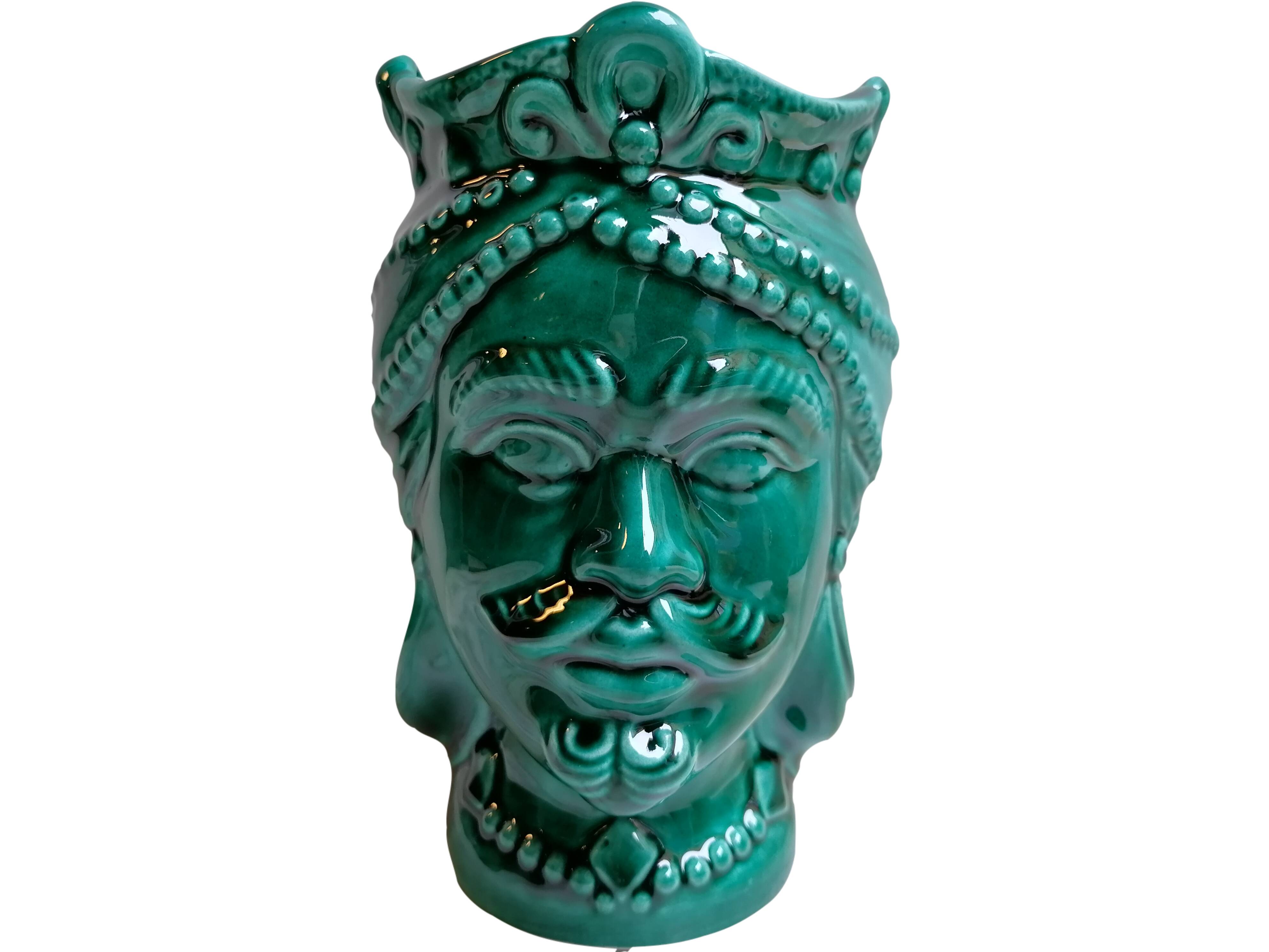 Sicilian ceramic head vases/ Moorish heads