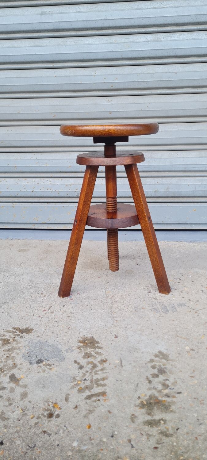 Wooden workshop stool