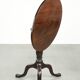 Round antique English tilt-top table/side table from the early 19th century
