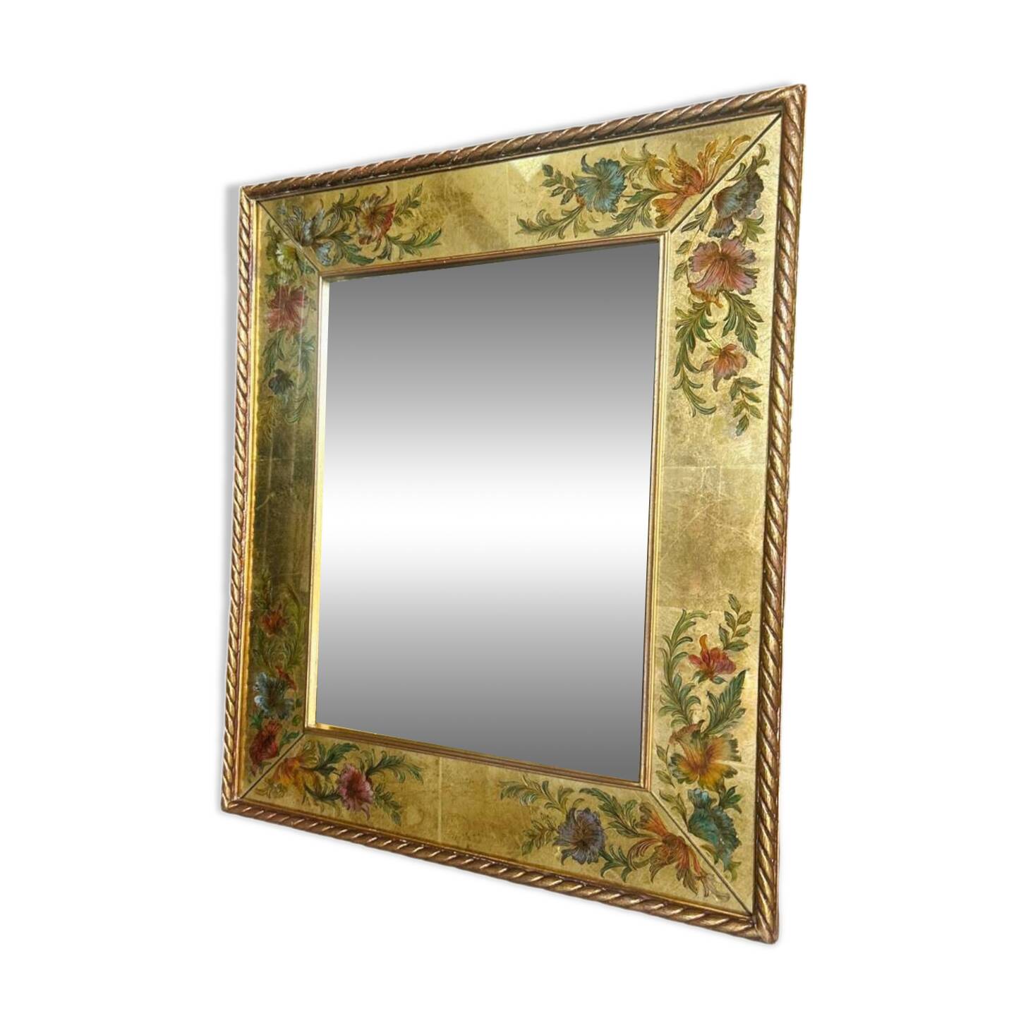 Italian mirror painting under glass