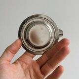 Small ashtray in shiny silver metal