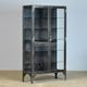 Vintage Steel And Glass Medical Cabinet, 1940s
