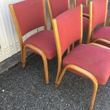 Series of 6 bow wood steiner chairs