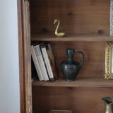 Old atisanal wooden library showcase