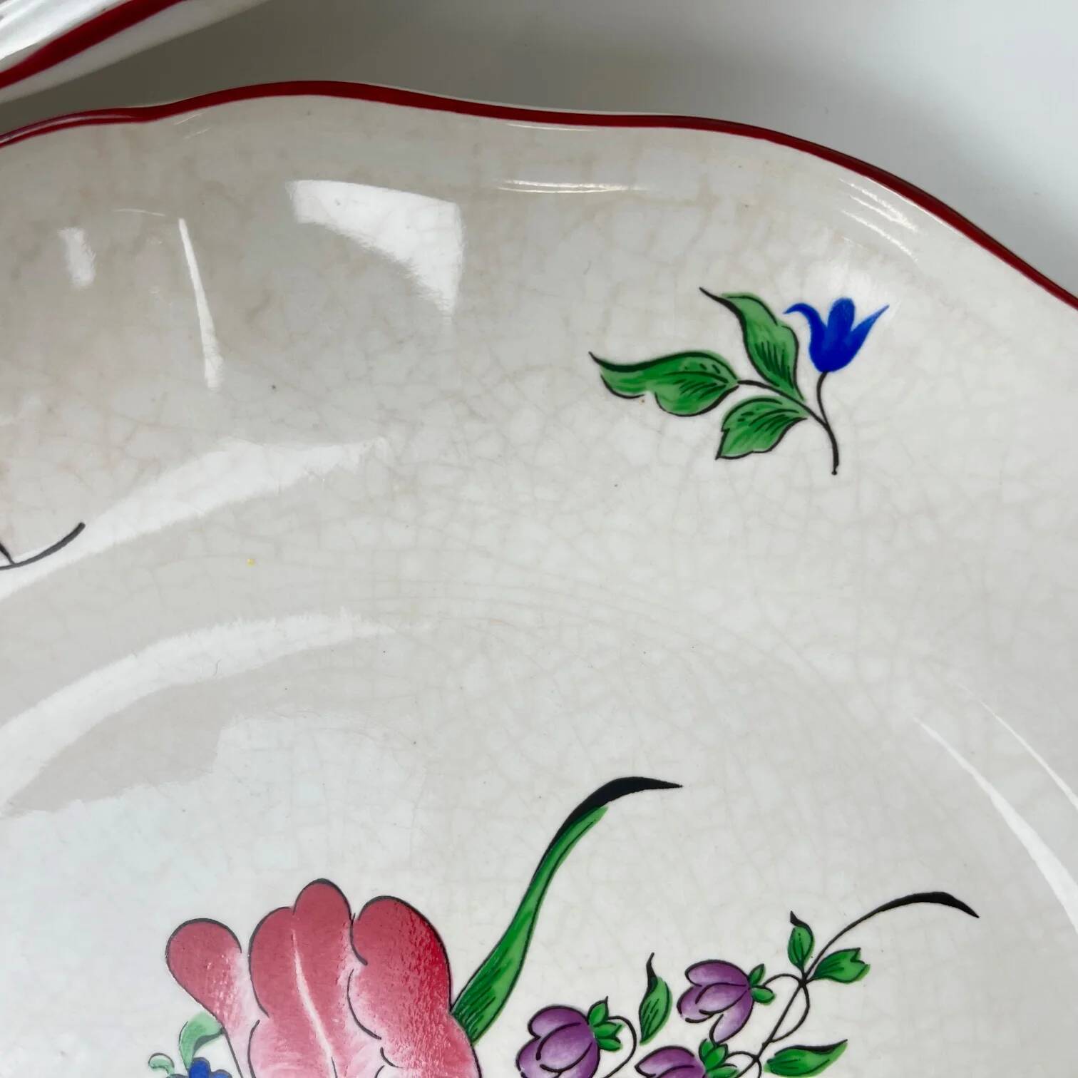 Set of 6 flat plates KG Lunéville, model Réverbère.
