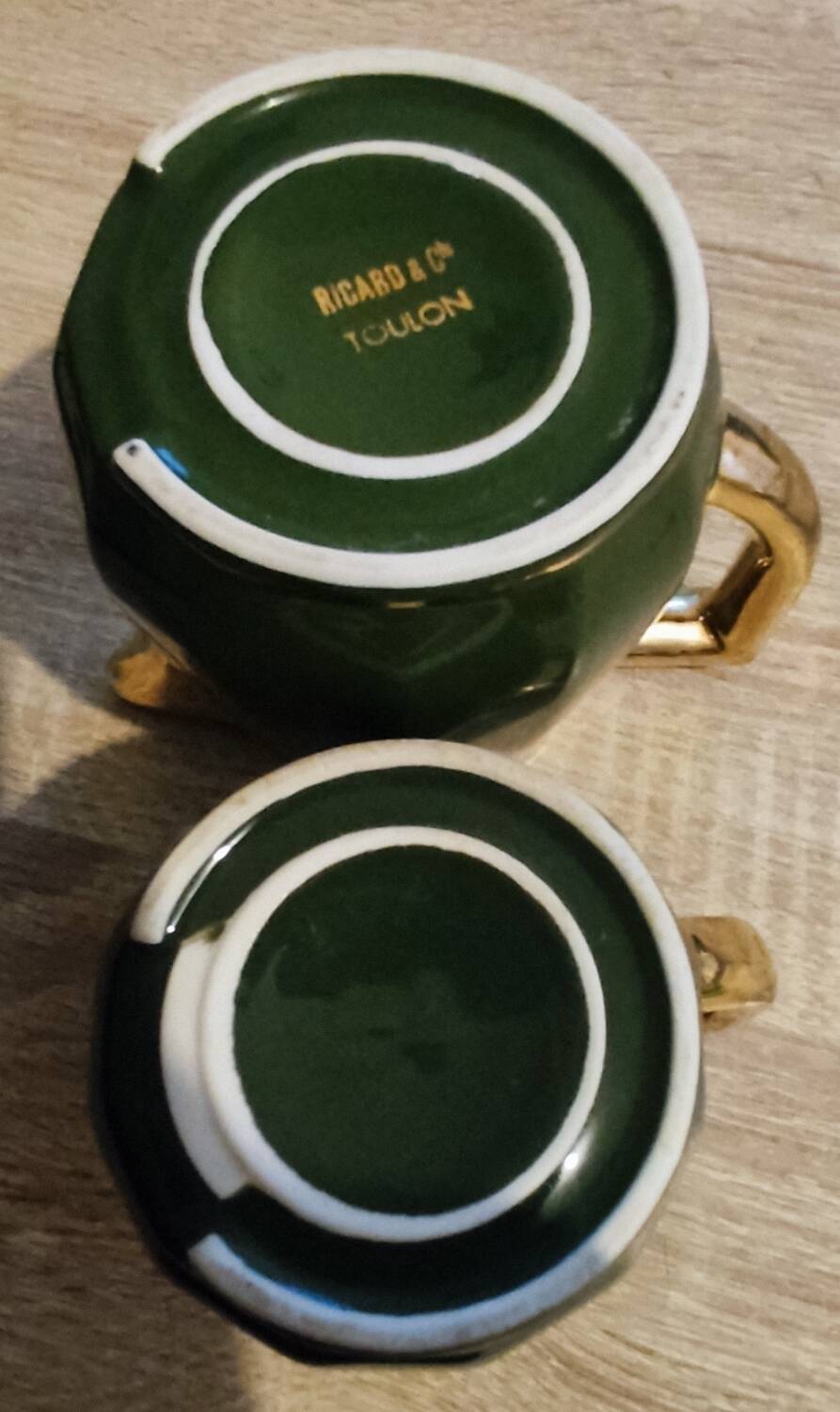 Empire green bistro water carafe and milk jug