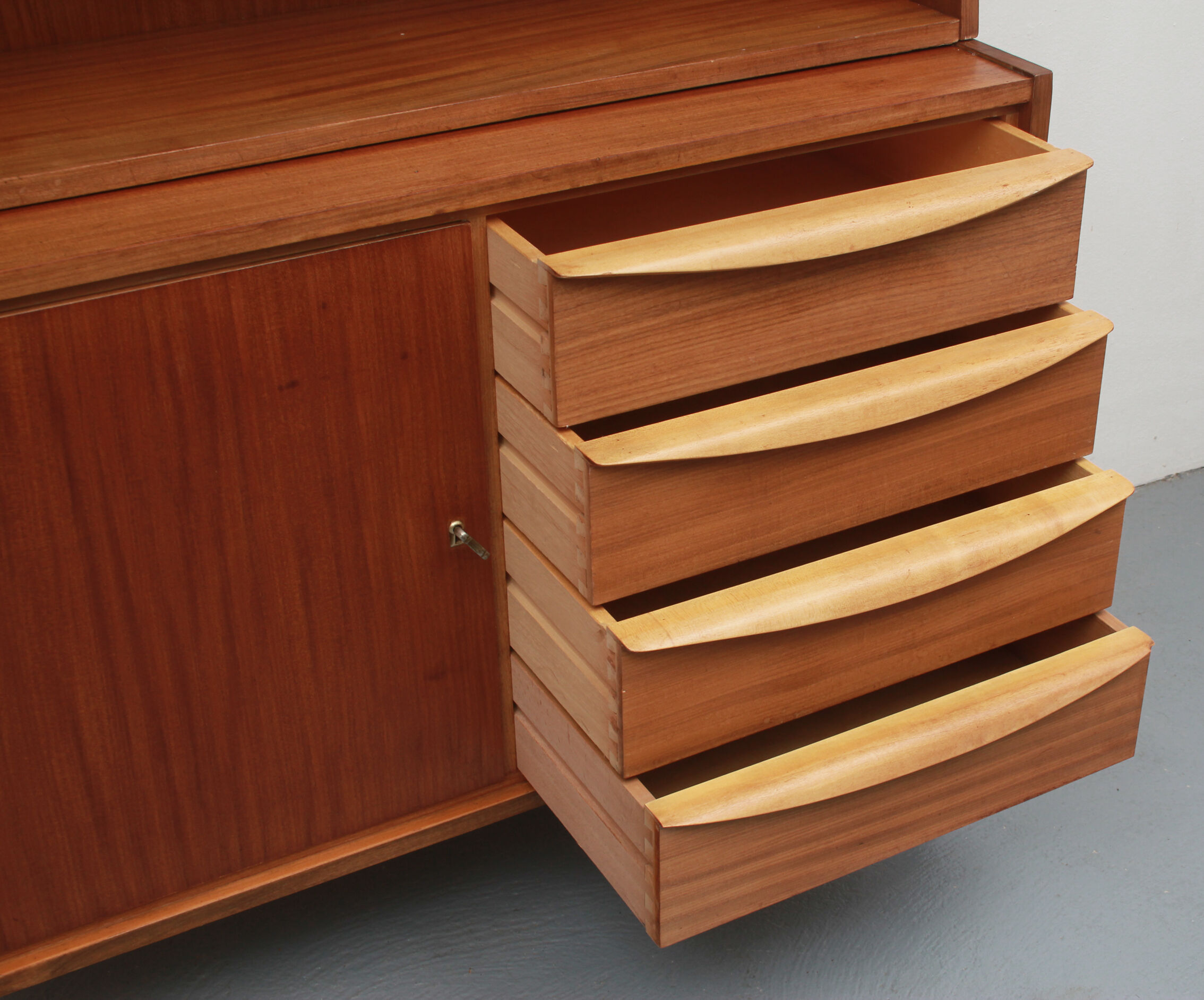 1950s sideboard shelf combination