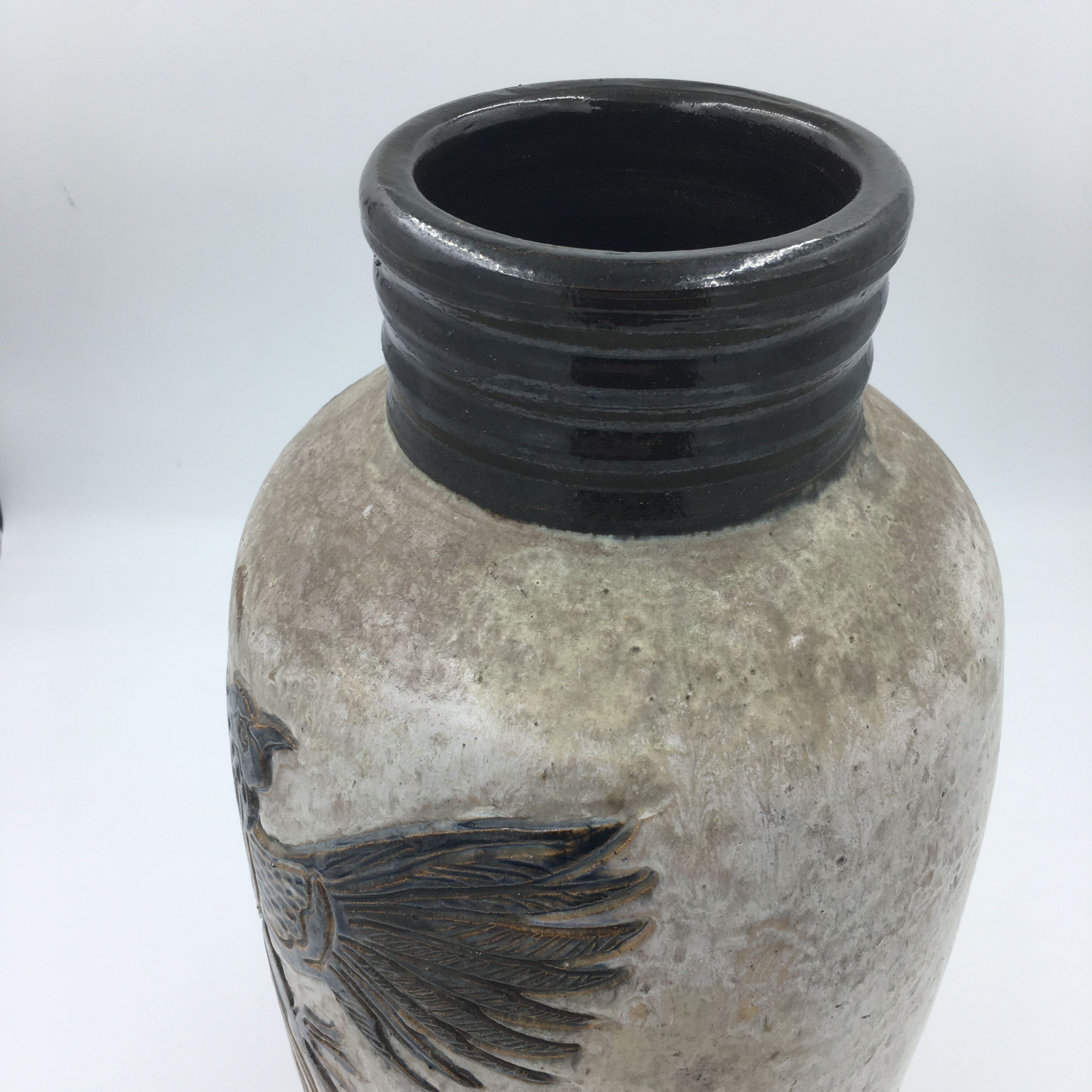 Sandstone vase signed losson