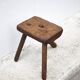 Tabouret bois tripode, tabouret de traite, porte-plante bois