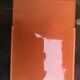 Orange vintage barber mirror 14x19cm