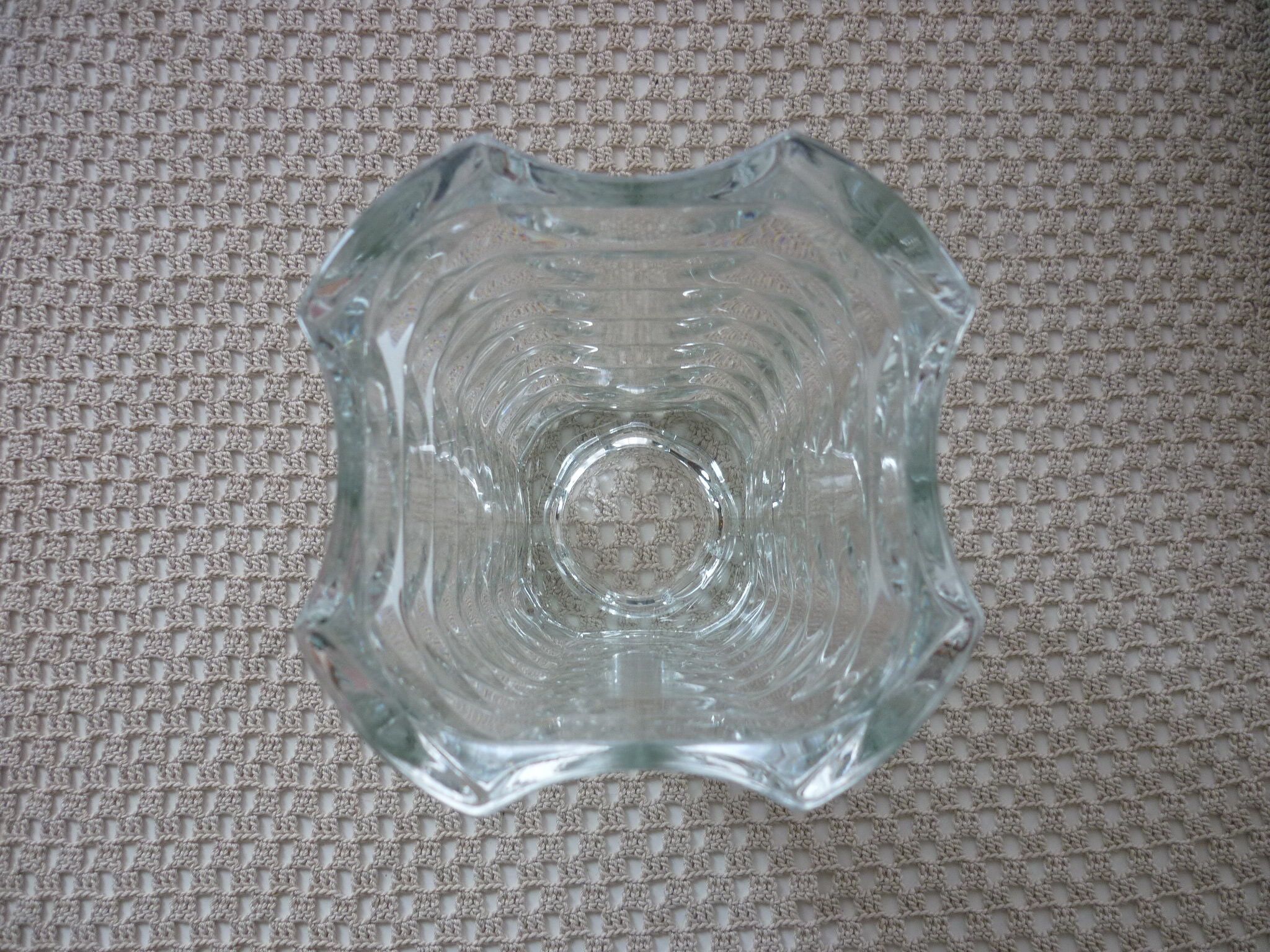 Art-deco faceted glass vase